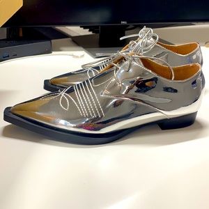 Silver Chrome Oxfords